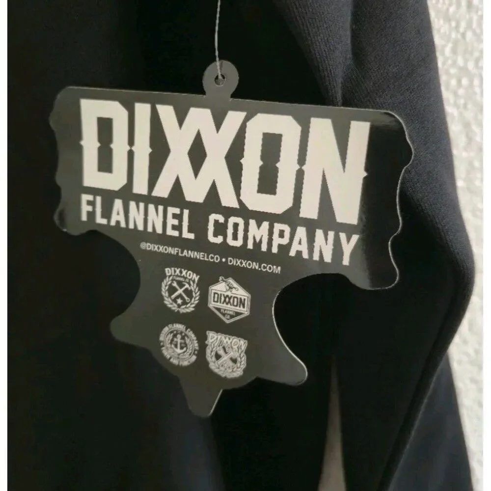Dixxon Flannel Crewneck Sweater Fleece  Men's XL Black Long Sleeve NWT